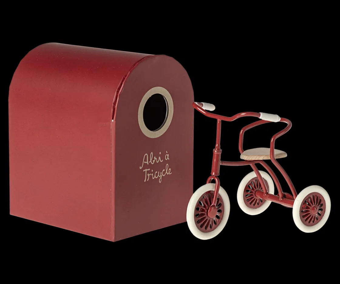 Clearance Maileg Abri à tricycle, Mouse - Red