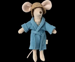 Cheap Maileg Bathrobe - Dusty blue