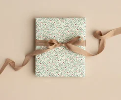Online Maileg Gift wrap, Berry branches, Dusty blue - 10 m