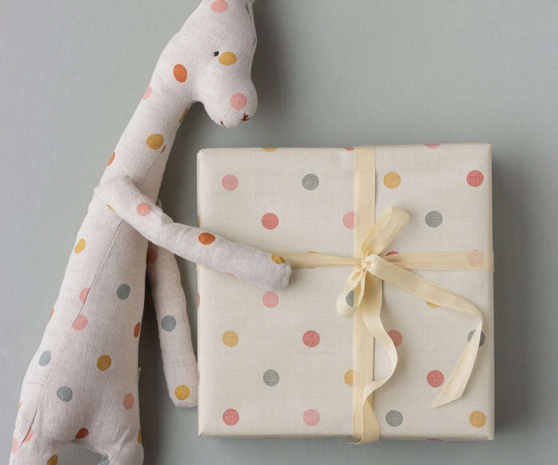 Discount Maileg Giftwrap, Multi dots - 10 m