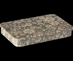 Clearance Maileg Metal box w. sliding lid, Blossom - Blue