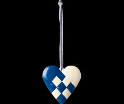 Online Maileg Metal ornament, Large heart - Dark blue