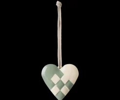 Cheap Maileg Metal ornament, Large heart - Mint