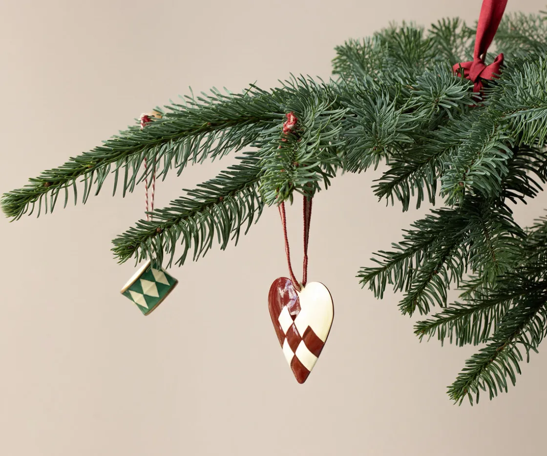 Fashion Maileg Metal ornament, Large heart - Red