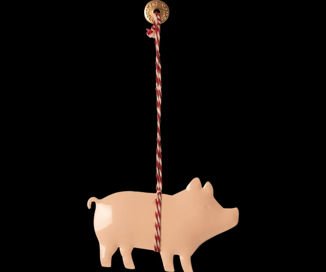 Discount Maileg Metal ornament, Pig - Sand