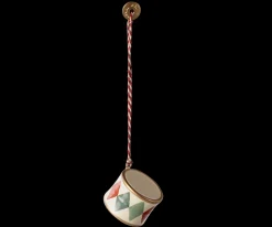 Outlet Maileg Metal ornament, Small drum - Classic green