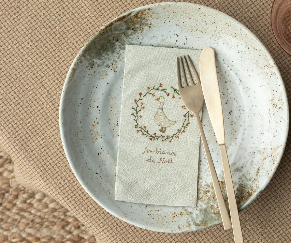 Store Maileg Napkin, Goose - Small