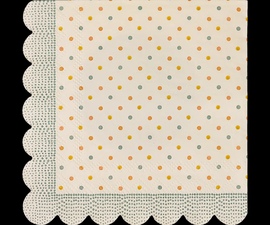 Clearance Maileg Napkin, Multi Dots - Blue
