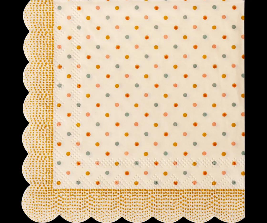 Sale Maileg Napkin, Multi Dots - Ocher