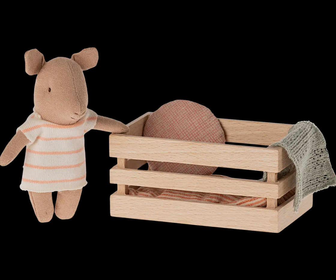 Hot Maileg Pig, Baby in box - Girl