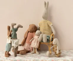 Best Sale Maileg Rabbit size 2, Brown - Striped blouse and pants