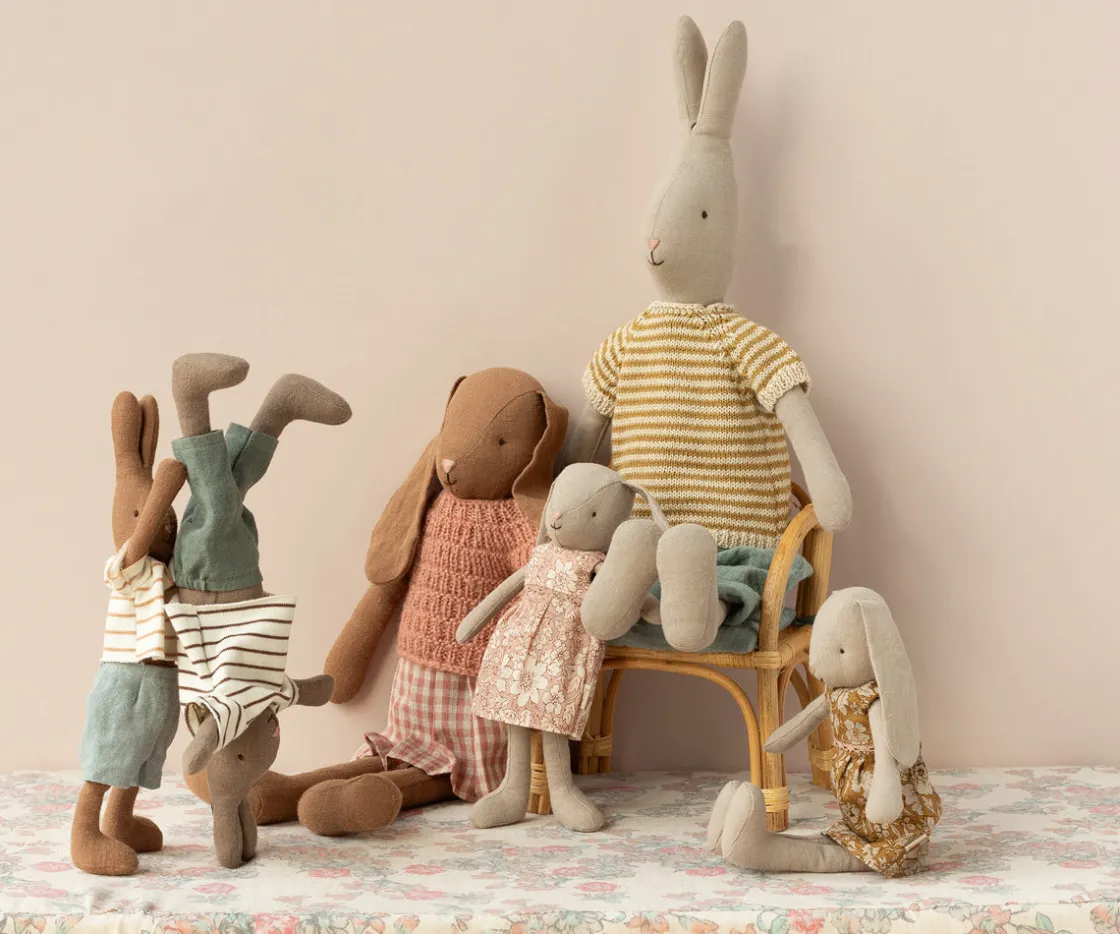 Best Sale Maileg Rabbit size 2, Brown - Striped blouse and pants