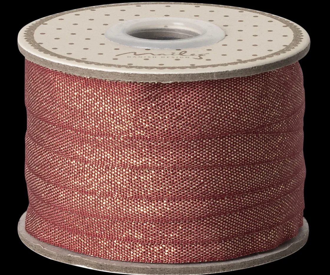 Flash Sale Maileg Ribbon, W: 13 mm x L: 10 m - Red/gold