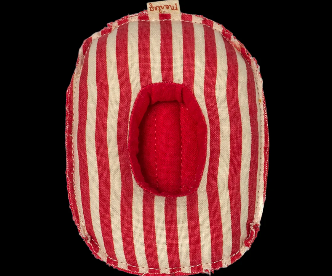 New Maileg Rubber boat, Small mouse - Red stripe