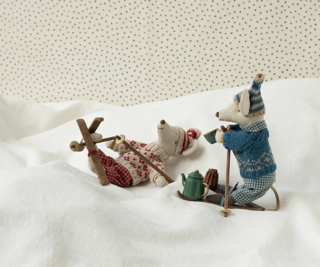 Outlet Maileg Ski and ski poles, Mum & Dad mouse