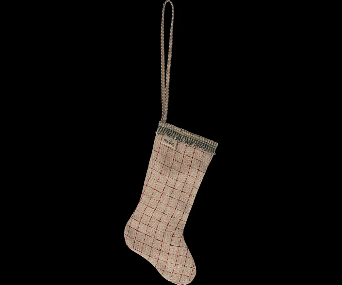 Hot Maileg Stocking ornament - Checked