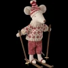 Shop Maileg Winter mouse with ski set, Mum - Red
